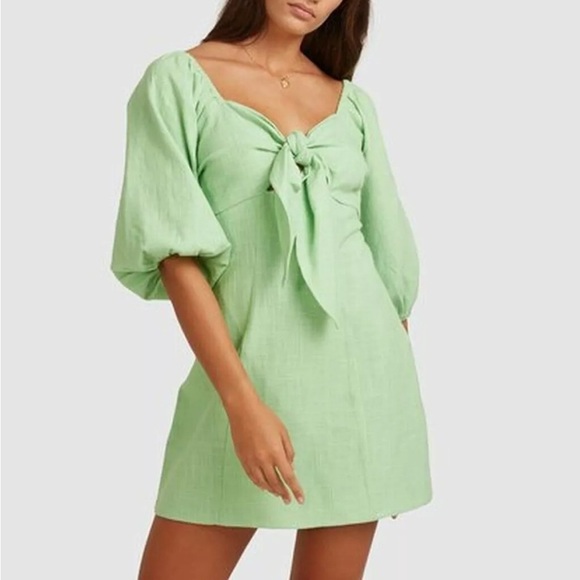 NWOT BILLABONG LADIES DE LA SOL DRESS in apple green Size Small - Picture 4 of 7